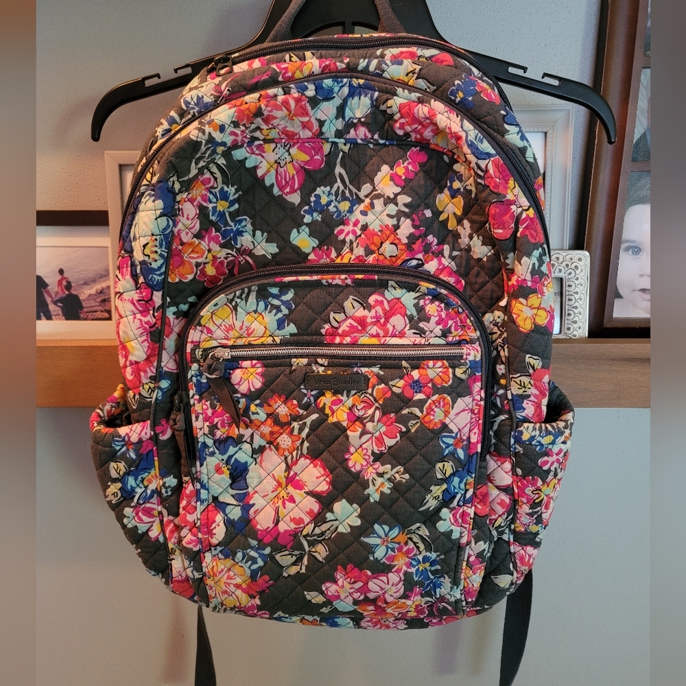 Vera Bradley Cotton Campus Backpack Pretty Posies GUC